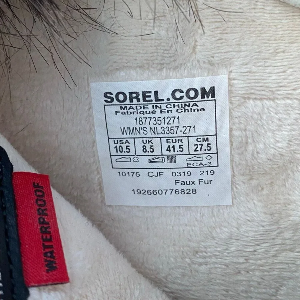 Sorel Joan of Arctic Next Boots Fur Waterproof Snow Cream Womens Size 10